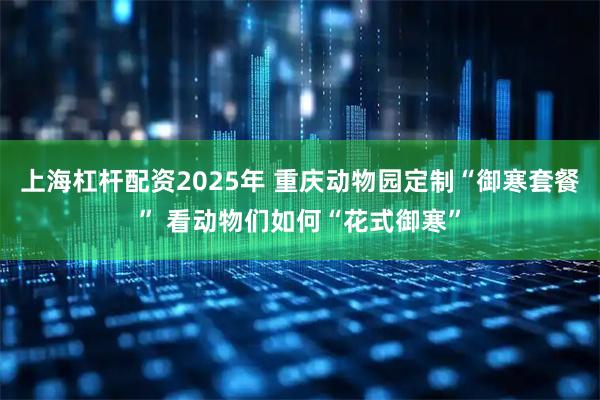 上海杠杆配资2025年 重庆动物园定制“御寒套餐” 看动物们如何“花式御寒”